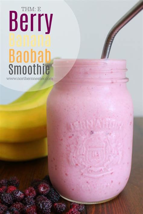 Another great trim healthy mama breakfast or snack! Berry Banana Baobab Smoothie | THM: E | Recipe (With ...