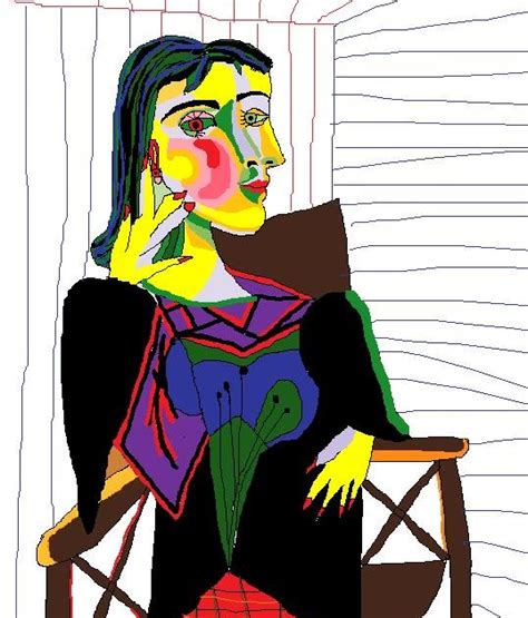 Portrait of dora maar by man. ms paint masterpieces: Portrait of Dora Maar by Pablo ...
