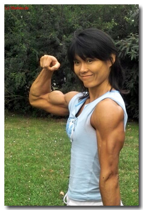 Aki showing one baseball sizede bicep. #aki-nishimoto on Tumblr