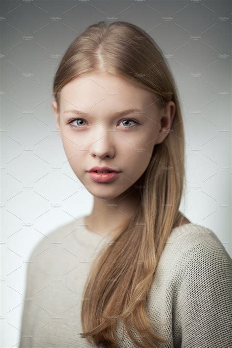 Maybe you would like to learn more about one of these? Beautiful teen girl portrait stock photo containing alone ...