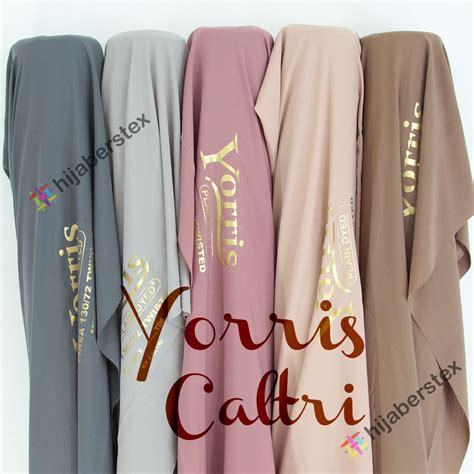 Kain parasut furing wp yang bertekstur mengkilap waterproof. HijabersTex 1/2 Meter Kain YORIS CALTRI | Shopee Indonesia