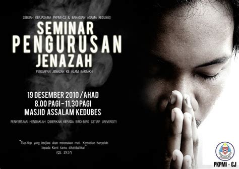 Setelah proses pengurusan jenazah, termasuk di dalamnya memandikan, mengkafani, dan menyolatkannya, atau proses lainnya berdasar ajaran agama. Halaqah Jakarta: Seminar Pengurusan Jenazah