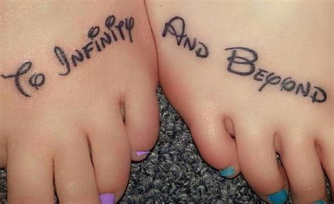 The choice to ink body parts can be similar to the pair. 20+ Creative To Infinity And Beyond Tattoos - Hative