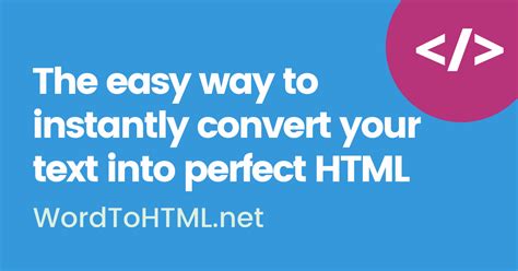 We did not find results for: Word to HTML - Easy to use & Instant Conversions