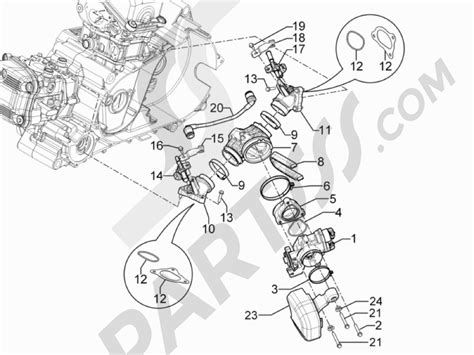 Todos los detalles sobre la gilera®️ gp800 | precio: Cuerpo con mariposa - Inyector - Racord admisión Gilera GP ...