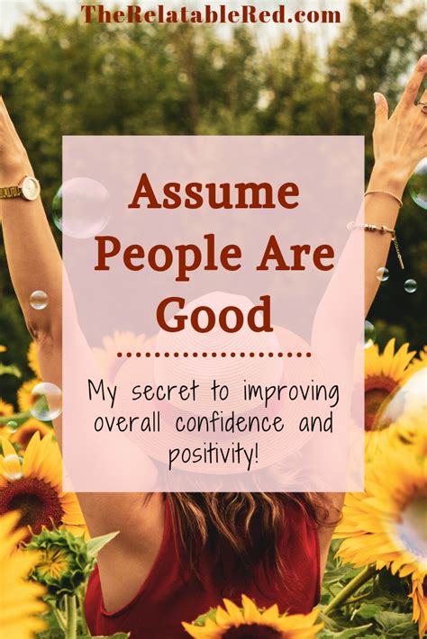 Assume People Are Good | Health and fitness tips, Healthy habits ...