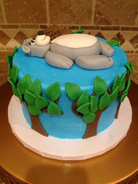 The pictures show extremely clean work with sharp edges. Baloo from Jungle Book | Custom cakes, Bakery