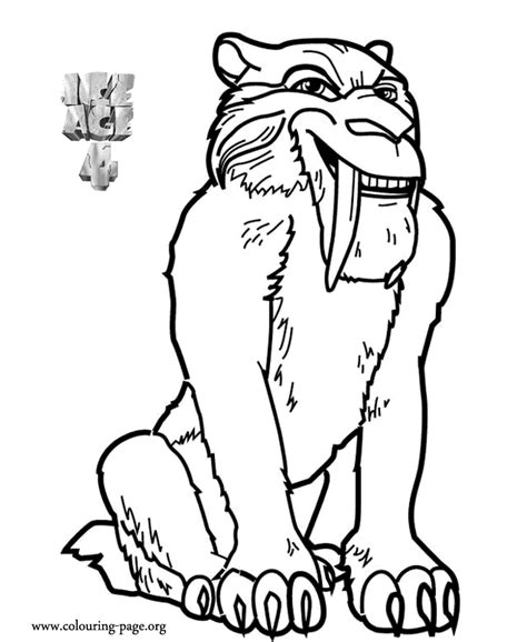 Select from 35970 printable coloring pages of cartoons, animals, nature, bible and many more. Ice Age - Diego - Ice Age 4: Continental Drift coloring page