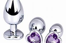 plug butt anal sex heart toy jeweled toys steel plugs orgasm men adult sexual stainless description shaped amazon