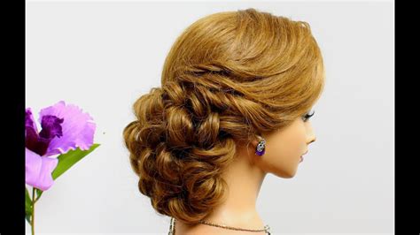 You can make a bun or twisted it. Curly prom hairstyle for long medium hair tutorial ...