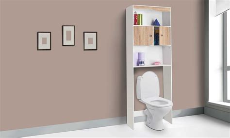 Wc meuble salle de bain rangement szafka do lazienki toilet home armario banheiro vanity furniture mobile bagno bathroom cabinet. Meuble WC Gain de Place | Groupon Shopping