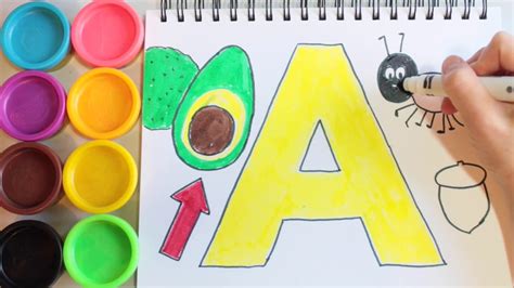 Teach letters of the alphabet. Letter A, Alphabet Drawing, Learn How to Draw ABC Coloring ...