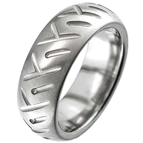 A ring that can be worn continuously as any wedding band would be. Titanium Tyre Tread Ring | Silver & Titanium Rings | Suay ...