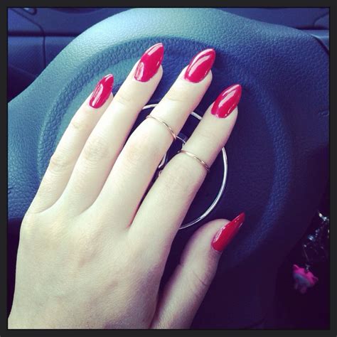 Red sexy almond shaped nails - Yelp Drizzle cooled bars with glaze.