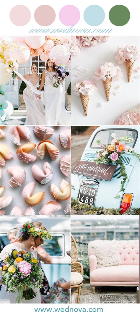 It feels like a peek into the sweetest secret garden, complete with cascading arrangements using. 12 Wedding Color Palettes That Are Perfect for Spring ...