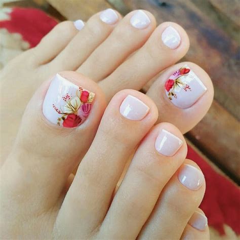 Uñas con flores 2020 / 2021. Uñas Decoradas Flores Pies : Diseno De Unas De Pies Con ...