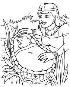 Moses ten commandments coloring pages. Joe blog: Miriam And Baby Moses Coloring Page