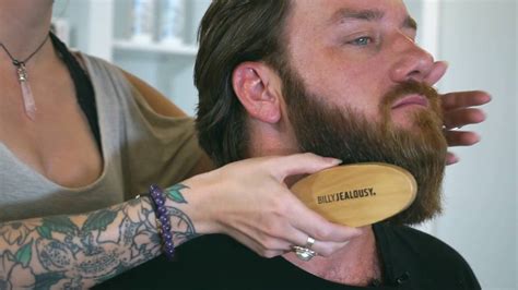 Essential tools for applying beard oil is a boar bristle beard brush & your hands. The Right Way To Apply Beard Oil VS. The Wrong Way