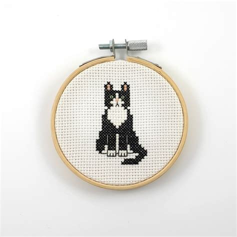 Now these two cat cross stitch patterns from the book the cross stitch motif bible: Tuxedo cat cross stitch pattern, cat pdf pattern, animal ...