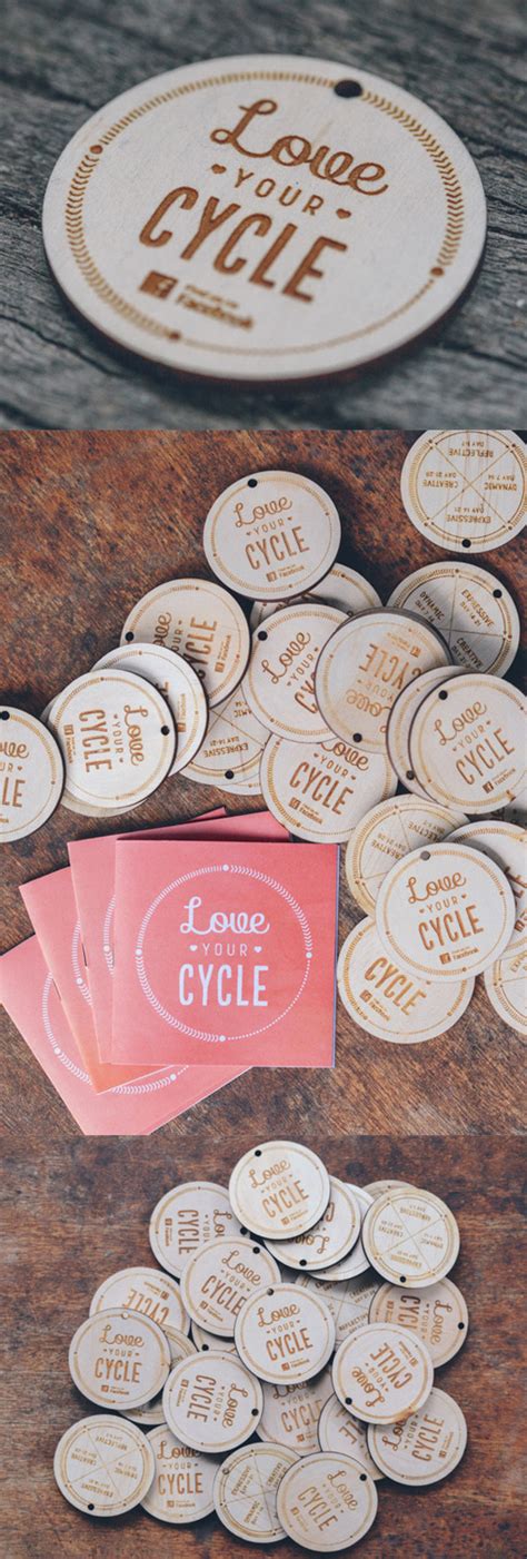 Experiment with different sizes and shapes: Laser Cut And Engraved Wooden Circular Business Card ...