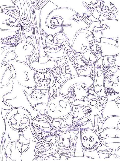 Mickey mouse and friends coloring pages; The Nightmare Before Christmas Coloring Pages | Nightmare ...