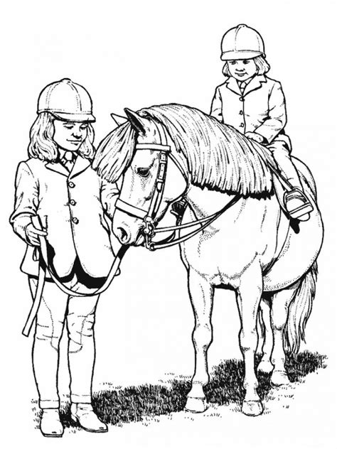 Printable horse coloring pages, coloring sheets and pictures for kids, children. Little Girl Riding Horse Animal Coloring Pages | Practical ...