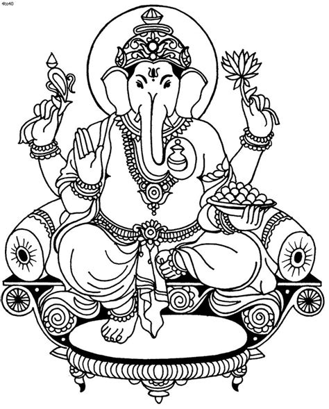 Free printable ganesha coloring pages. Ganesha Coloring Pages | Coloring Pages, Ganesh Chaturthi ...