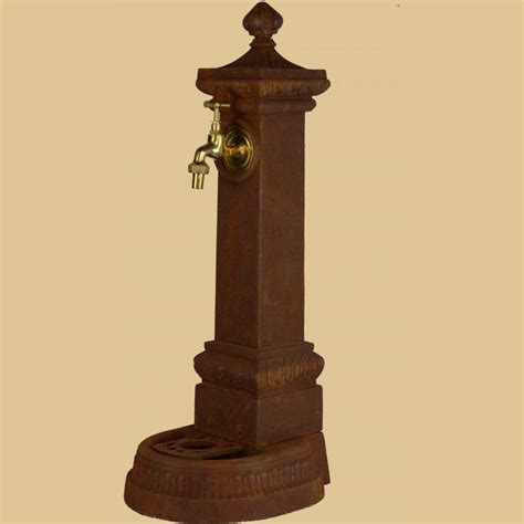 Wasserhahn nostalgisch kugelhahn garten bewässerung eur 2050. Nostalgischer Standbrunnen mit Wasserhahn 71cm - Rost ...