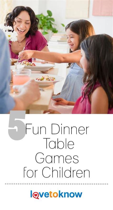 Without damaging the table, of course. 5 Fun Dinner Table Games for Children | LoveToKnow in 2020 ...