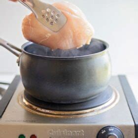 Add your desired cooking liquid (about 1½ to 2 cups or enough to cover the breasts) add your desired seasonings. How to boil chicken breast to shred | Feast and Farm