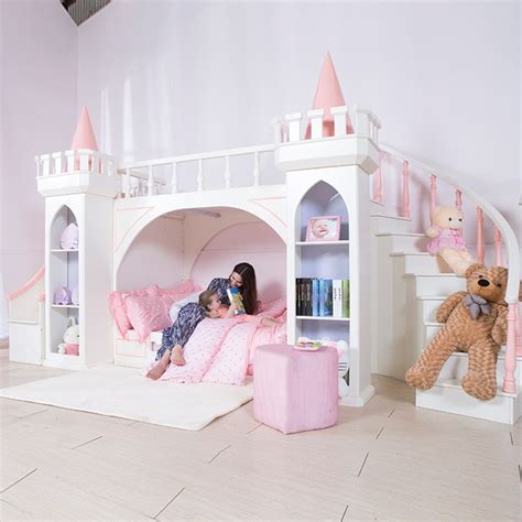 Pink toddler bed for girls, princess poster bed, canopy beds, girls loft beds, girls bunk beds, girls castle beds. 0125TB005 European style modern girl bedroom furniture ...