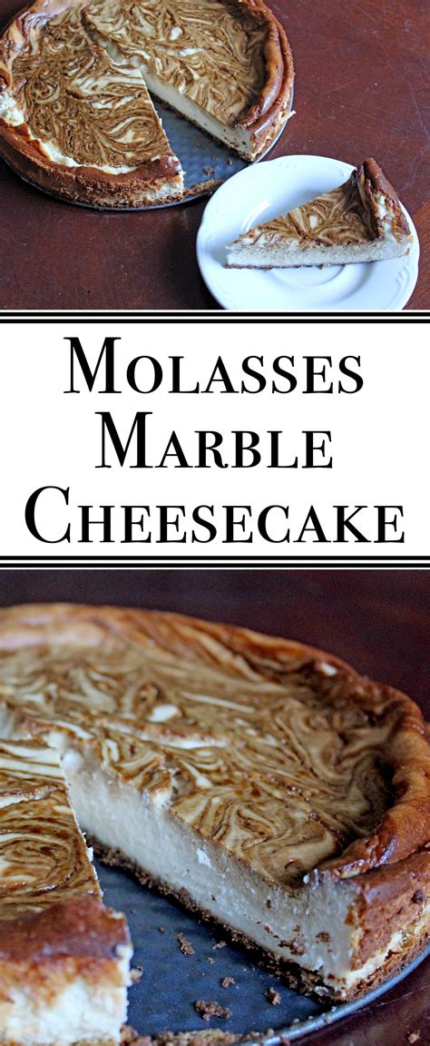 6 inch cake, 6 cheesecake recipe that i was hoping to make, the vanilla bean cheesecake. Molasses Marble Cheesecake | Cheesecake, Food, Cheesecake ...