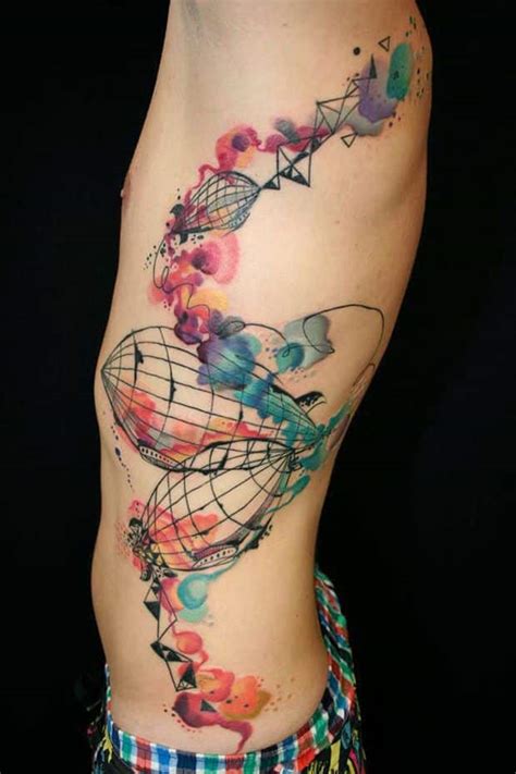 Crazy watercolor colibri tattoo © tattoo artist tattoo тату тюрпеко марья. Watercolor Tattoos for Men - Ideas and Inspiration for Guys