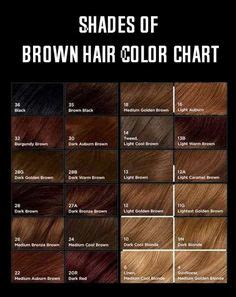 Number 6, or dark blonde, is often mistaken for light brown, since they're so. Glynt Shadows Color Chart. | Haarfarben, Farbkarten und Farben