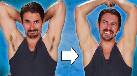 It's tank top season, so you might notice your armpit hair is more on display than usual, but what do you do about it? Guys Shave Their Armpits For The First Time - YouTube