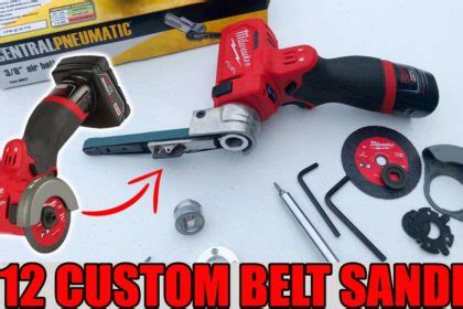 These are custom made aluminum parts that will convert a milwaukee m12 cut off tool and a harbor freight baxter or similar belt sander into a m12 cordless 1/2 x 18 belt sander or band file. Milwaukee M12 CUT OFF Tool CUSTOMIZED Into A BELT SANDER ...