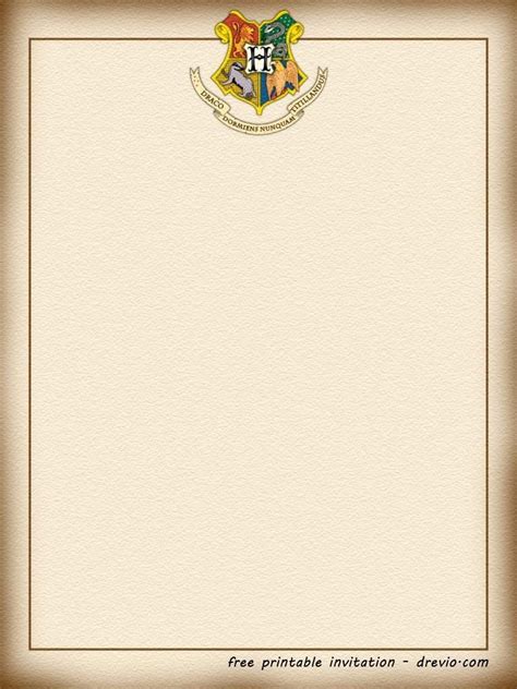 Twelve free printable labels for a fun effect. Free Printable Harry Potter Hogwarts Invitation Template ...