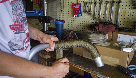 How to apply heat wrap to your exhaust manifold. Wrap Those Rascals: Installing Exhaust Wrap on Motorcycle ...