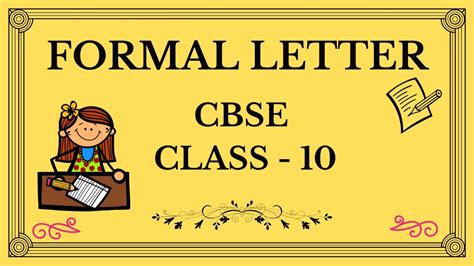 Since all business letters are not formal, a formal business letter is written for a formal purpose only. LETTER WRITING - FORMAL LETTER - CBSE CLASS 10 . - YouTube