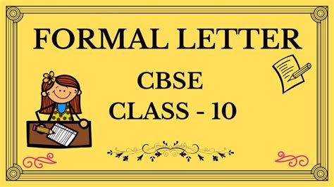 These important things will help to make quick and easy preparati. LETTER WRITING - FORMAL LETTER - CBSE CLASS 10 . - YouTube