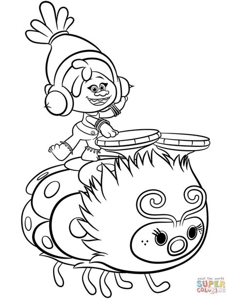 You can download, favorites, color online and print these dj suki from trolls for free. Trolls Colouring Pages Dj Suki | BubaKids.com