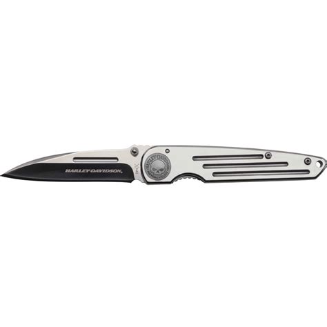 The harley auto is lightweight, compact, and without the extra bulk. Harley-Davidson® tecX Knife with Money-Pocket Clip 52110