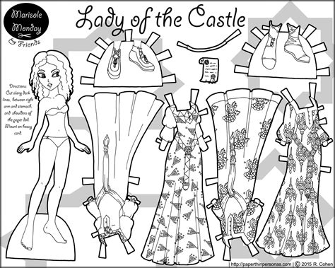 Make our popular finger puppets for your little hands. Lady in a Castle: A Paper Doll Coloring Page
