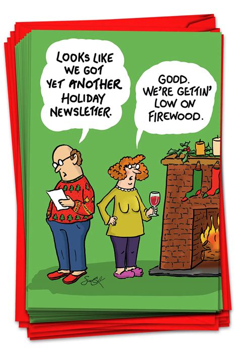 Check spelling or type a new query. 12 Funny Cartoon Christmas Cards - Boxed Greeting Card Set, Xmas Newsletter (1 Design, 12 Cards ...