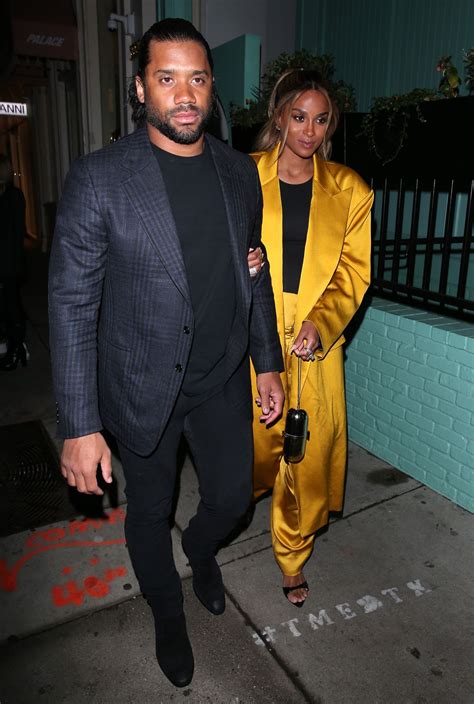 Ciara, russell wilson, future, and sienna adorably posing at a previous event. CIARA and Russell Wilson at Olivetta Restaurant in West ...