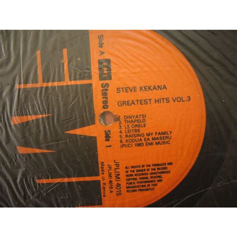 Discover top playlists and videos from your favorite artists on shazam! STEVE KEKANA greatest hits - vol.3 (sa), LP for sale on ...