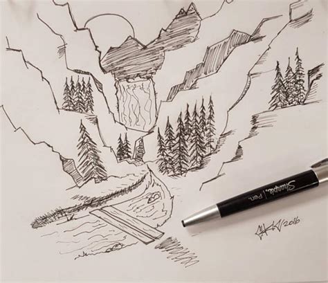 .drawing a realistic mountain range using pen and ink shading techniques this tutorial provides useful pen and ink drawing tips and techniques on how to draw mountains by first visualizing them. FREE 8+ Mountain Drawings in AI
