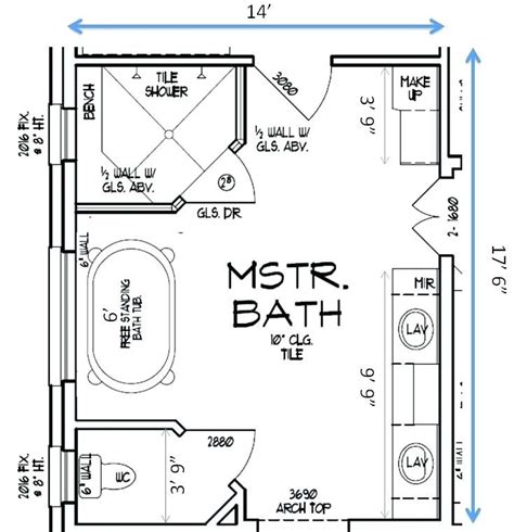 30 cm deep (leaving 1,2m floor space) photo by kitchens & baths, linda burkhardt. 8×10 Bathroom Layout Master Bathroom 8 ... | Bathroom layout plans, Master bathroom layout ...