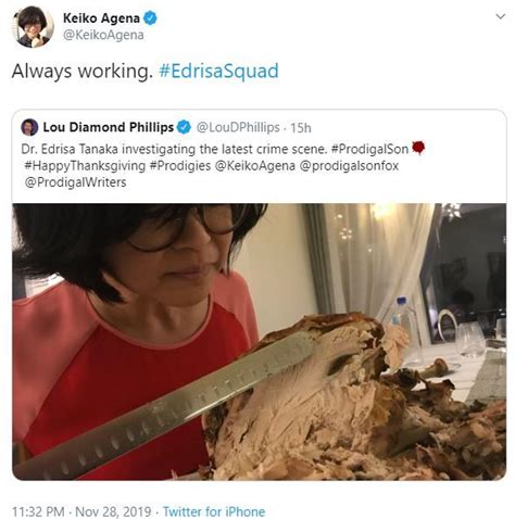 You probably recognize most of the cast and that's because of their impressive past work. Lou Diamond Phillips and Keiko Agena tweets- Prodigal Son ...