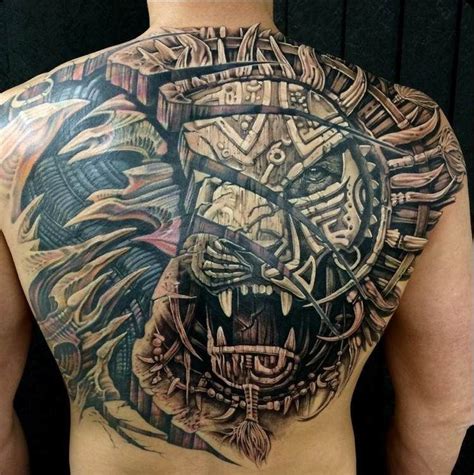 Löwen sternzeichen tattoos können auch als glyphe tattoos designt werden. biomechanik-tattoo-ruecken-loewe-maschinenteile | Tattoos ...